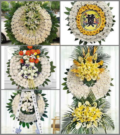 四川成都彭州市磁峰镇庙坪村花圈速递
